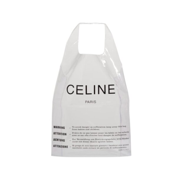 Celine Paris Transparent Clear Tote Shoulder Bag Purse Womens PVC Plastic 2018 - Picture 1 of 11